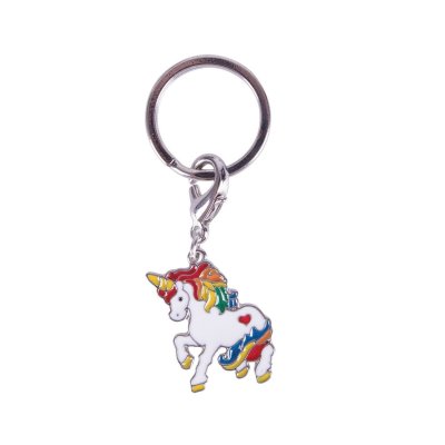 QHP Unicorn Charm koru, hopeinen